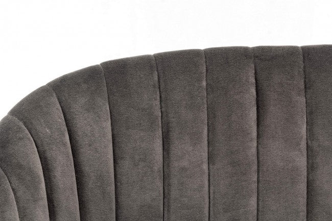 SEDIA QUEEN VELVET GRIGIO CADETTO