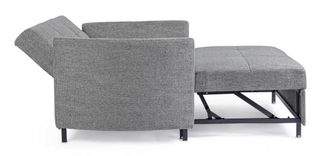 DIVANO LETTO CLAYTON C-C NERO-GRIGIO