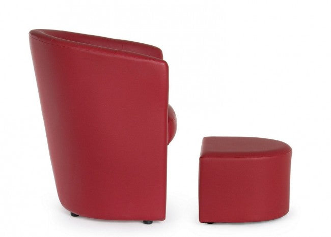 POLTRONA C-POUF RITA ROSSO