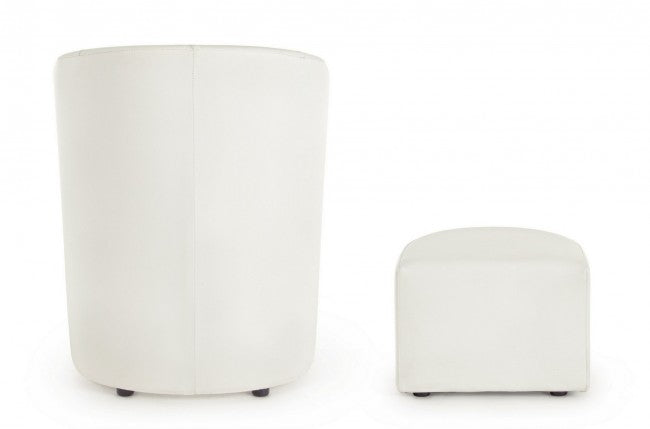 POLTRONA C-POUF RITA BIANCO