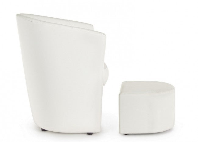 POLTRONA C-POUF RITA BIANCO