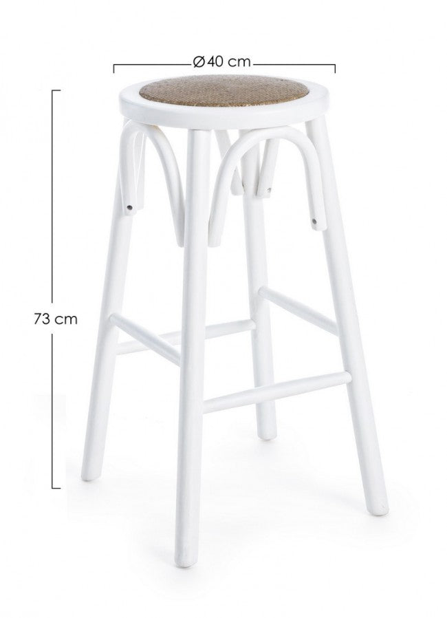 SGABELLO BAR CIRCLE BIANCO