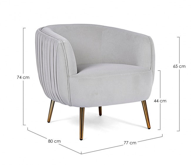 POLTRONA LINSAY GRIGIO CHIARO
