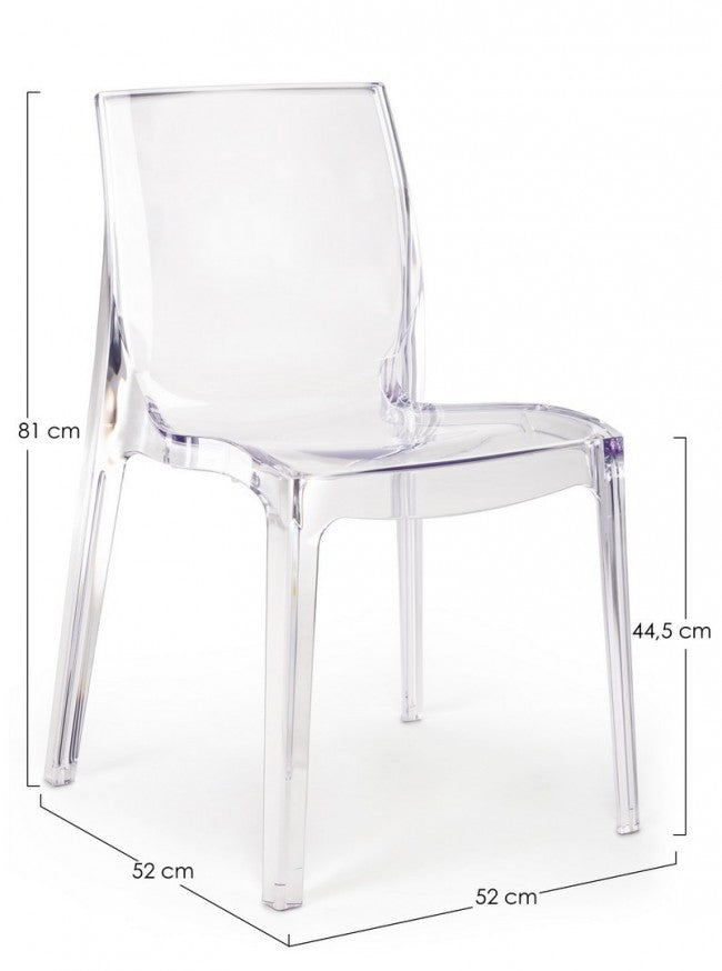 SEDIA ASHLEY TRASPARENTE