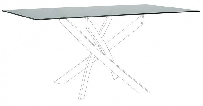 PIANO RETT TAVOLO GEORGE FUME' 160X90