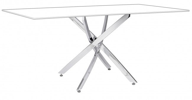 BASE TAVOLO GEORGE CROMO 160X90