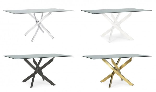PIANO RETT TAVOLO GEORGE FUME' 160X90