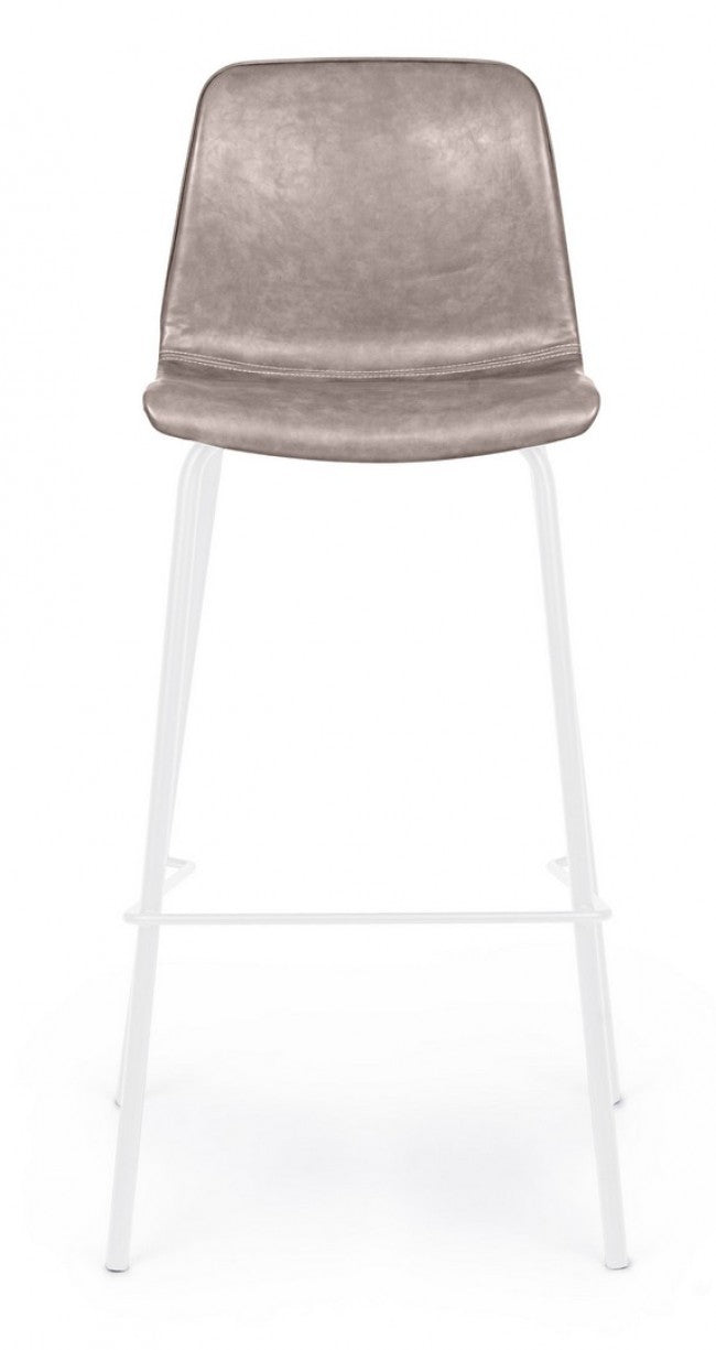 SGABELLO BAR KYRA BIANCO PU BEIGE VINT.