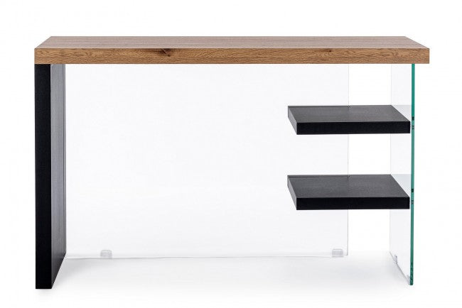 SCRIVANIA 2M LINE WOOD NERO 120X50