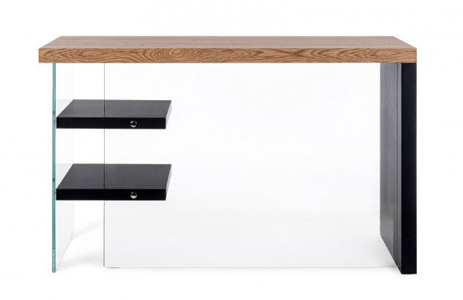 SCRIVANIA 2M LINE WOOD NERO 120X50