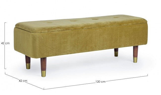 PANCA 2P CONTENITORE KIRA OLIVE