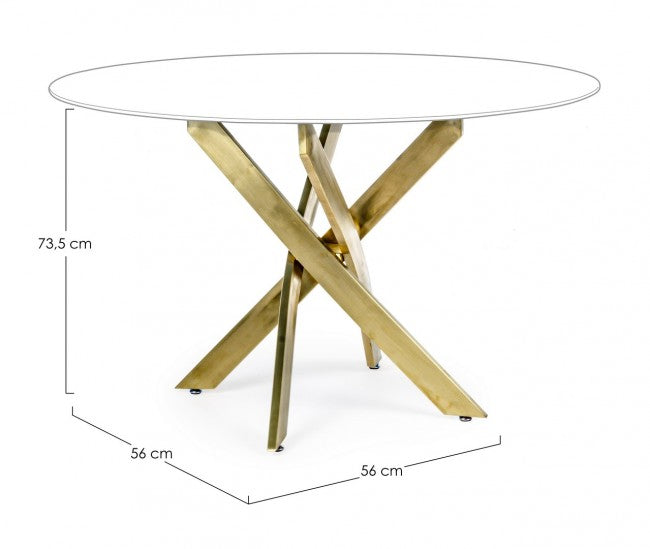 BASE TAVOLO GEORGE ORO D120