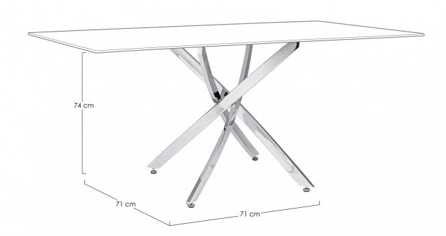 BASE TAVOLO GEORGE CROMO 160X90