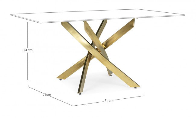 BASE TAVOLO GEORGE ORO 160X90