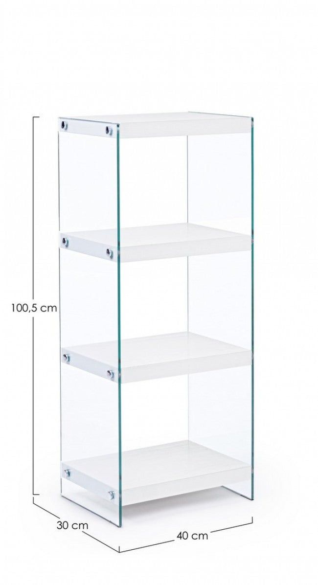 LIBRERIA 4P LINE WOOD BIANCO