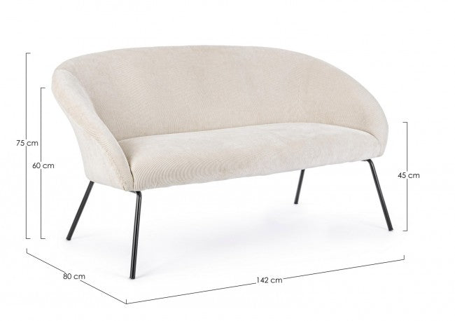 DIVANO AIKO VELVET BIANCO