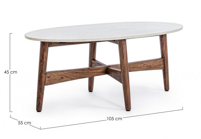 TAVOLINO ALBANY OVALE 105X55