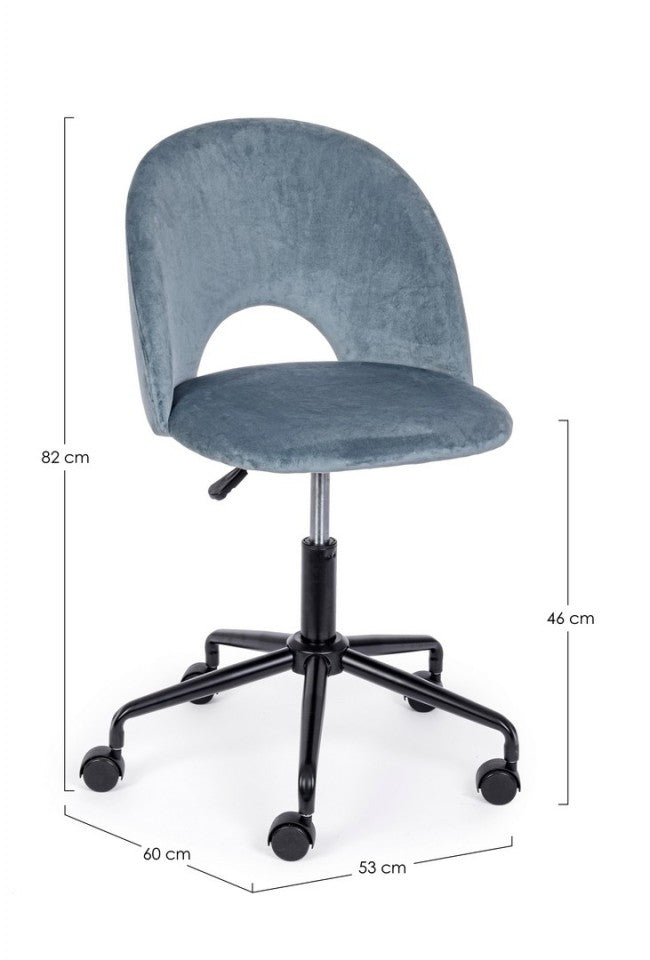 SEDIA UFF. LINZEY AZZURRO