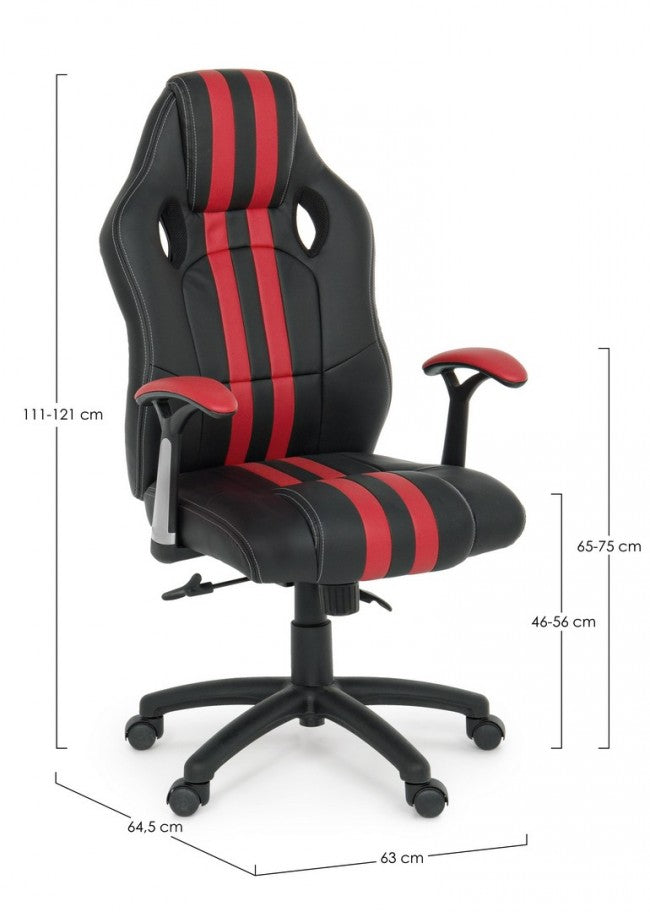 POLTRONA UFFICIO C-BR SPIDER ROSSO