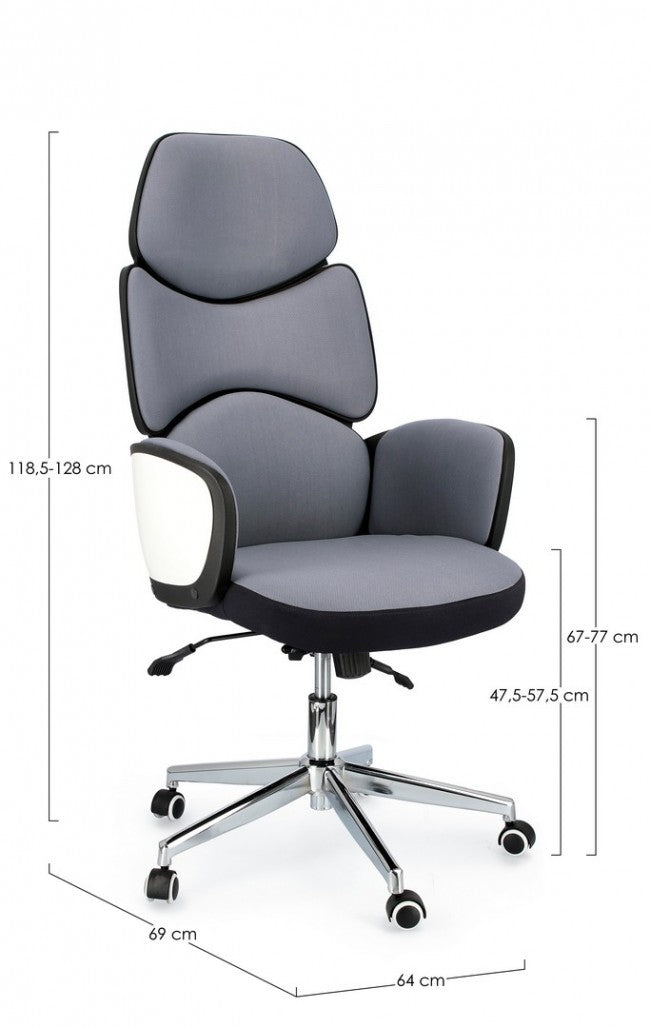 POLTRONA UFF. ARMSTRONG GRIGIO SCURO