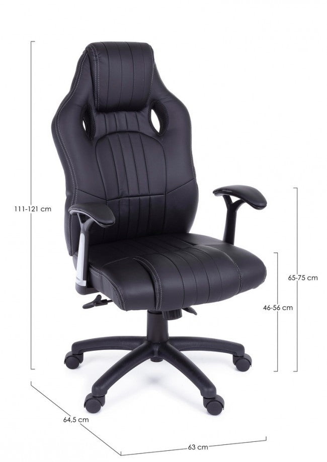 POLTRONA UFFICIO C-BR SPIDER NERO
