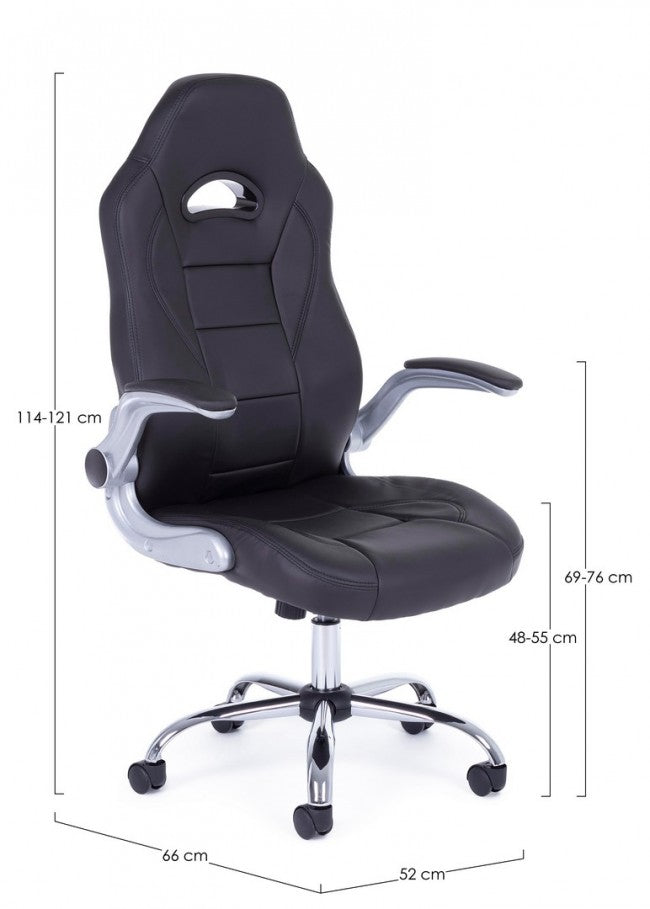 POLTRONA UFFICIO C-BR BONEVILLE NERO