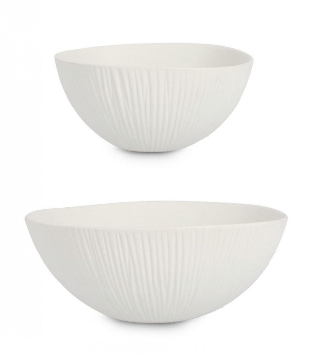 SET2 CIOTOLA DECORATIVA STRIPED BIANCO