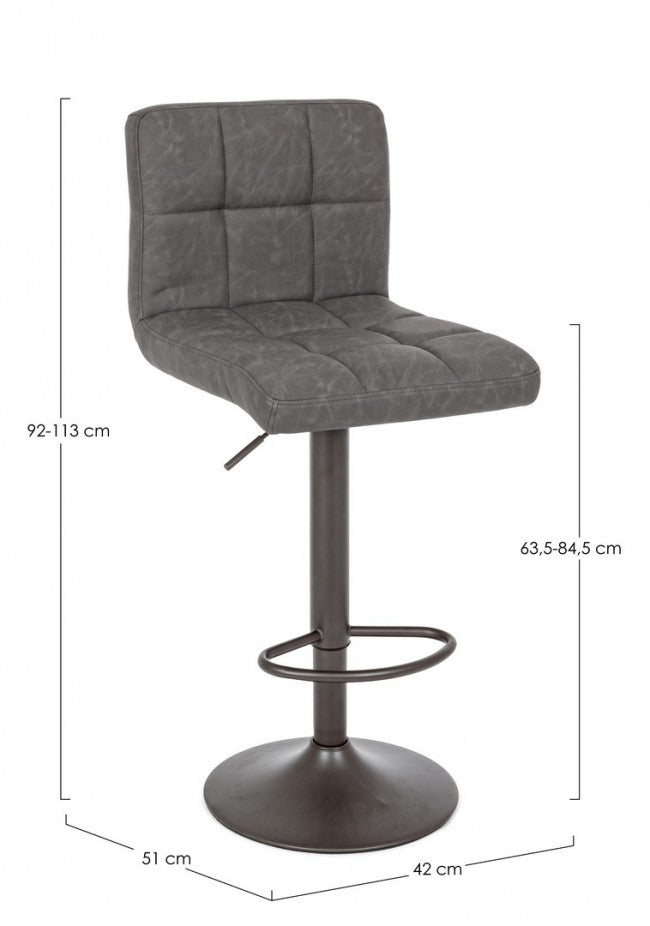 SGABELLO BAR GREYSON GRIGIO SCURO VINT