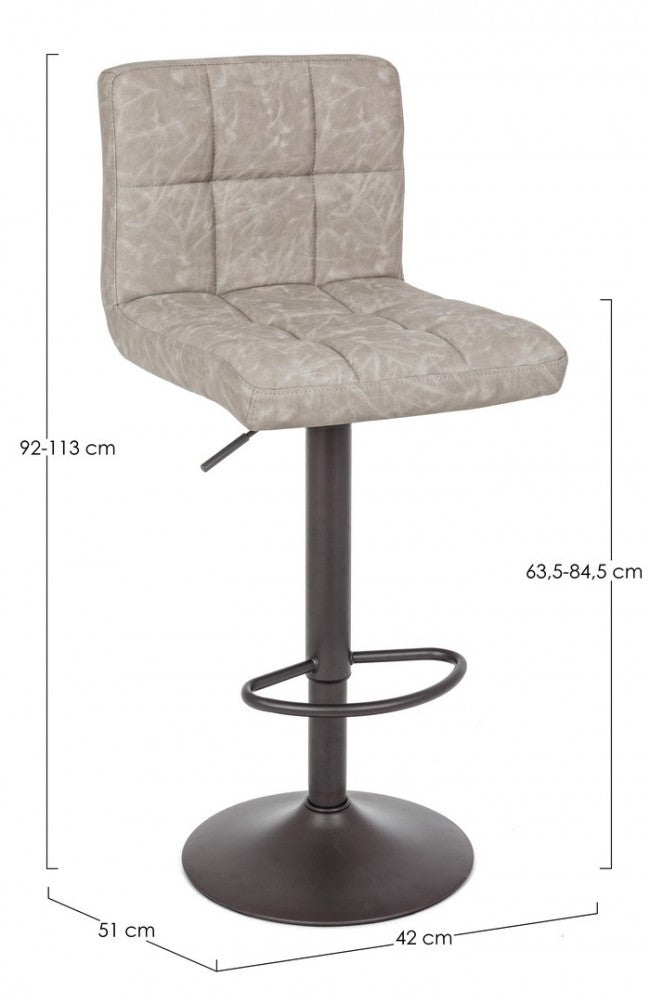 SGABELLO BAR GREYSON GRIGIO CHIARO VINT