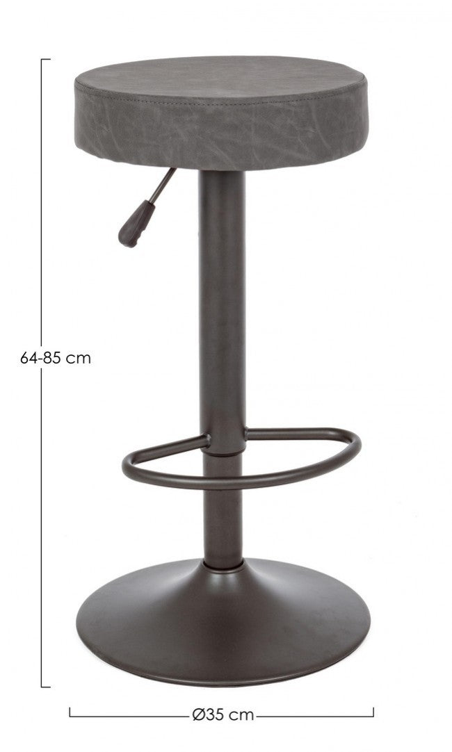 SGABELLO BAR PIPER GRIGIO SCURO VINTAGE