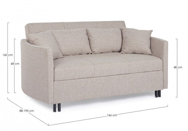 DIVANO LETTO CLAYTON C-C BEIGE-BIANCO