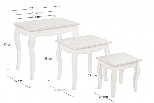 SET3 TAVOLINO CLORINE
