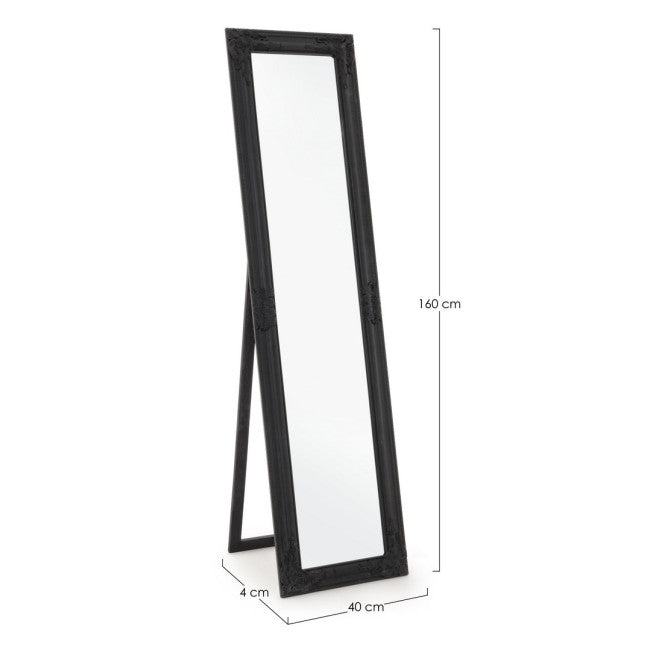 SPECCHIO ST MIRO C-C NERO OPACO 40X160