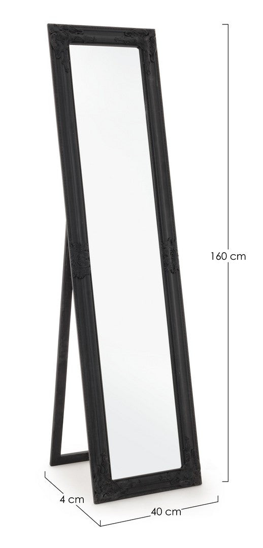 SPECCHIO ST MIRO C-C NERO OPACO 40X160