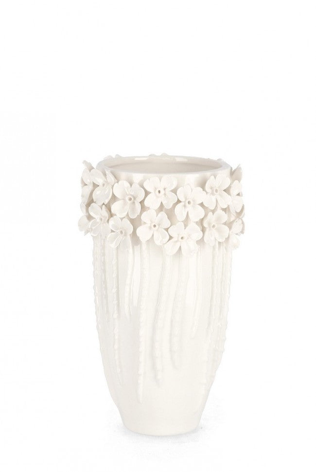 VASO DECORATIVO TREASURE BIANCO H22