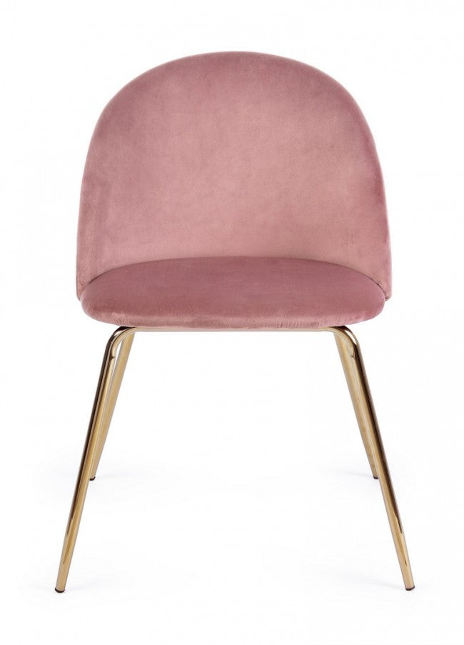 SEDIA TANYA VELLUTO ROSA