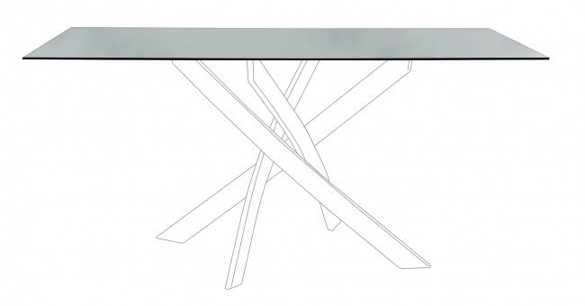 PIANO RETT TAVOLO GEORGE FUME' 160X90