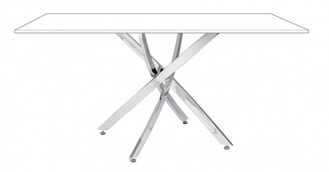 BASE TAVOLO GEORGE CROMO 160X90