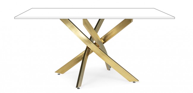BASE TAVOLO GEORGE ORO 160X90