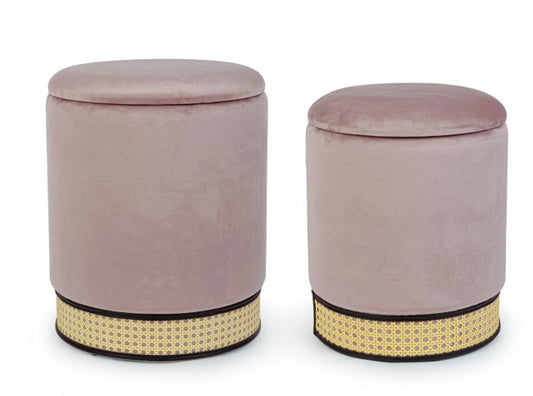 SET2 POUF CONTENITORE MILENA ROSA ANT