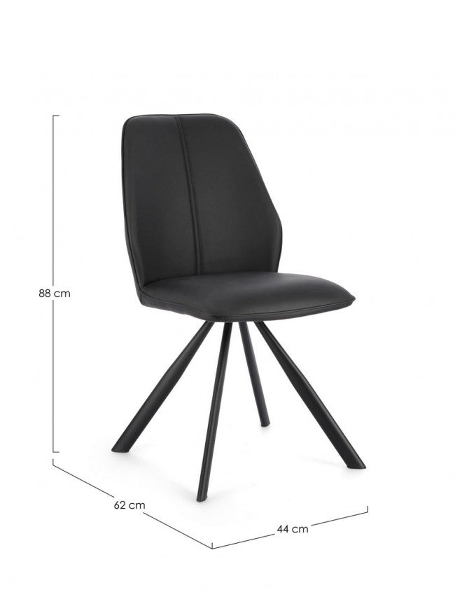 SEDIA MAXWELL PU NERO