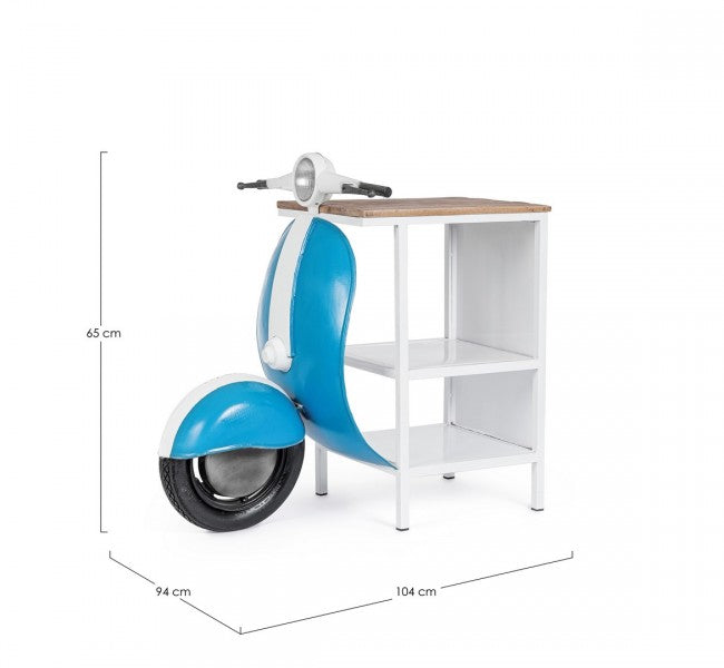 CONSOLLE BAR VESPA BLU