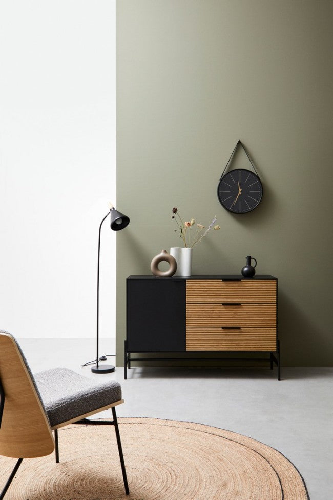 OROLOGIO PARETE TIMELY NERO 40X66