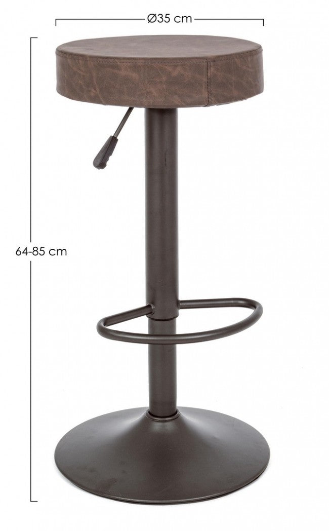 SGABELLO BAR PIPER MARRONE VINTAGE