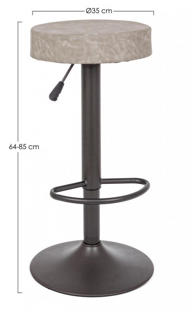 SGABELLO BAR PIPER GRIGIO CHIARO VINTAGE