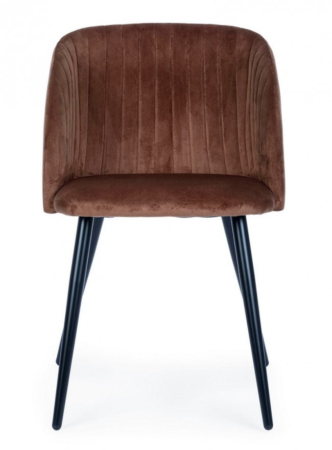 SEDIA QUEEN VELVET RUGGINE