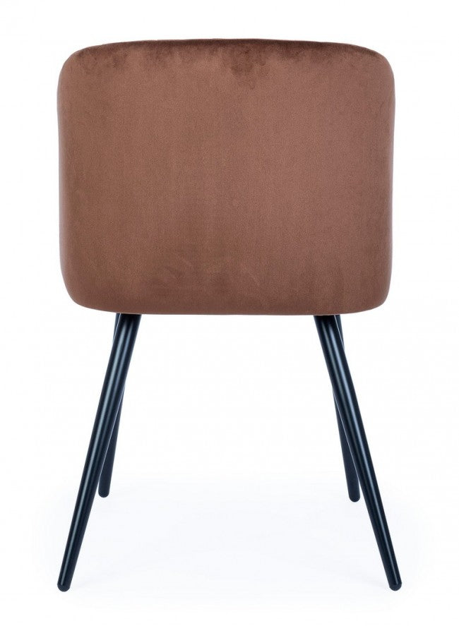 SEDIA QUEEN VELVET RUGGINE