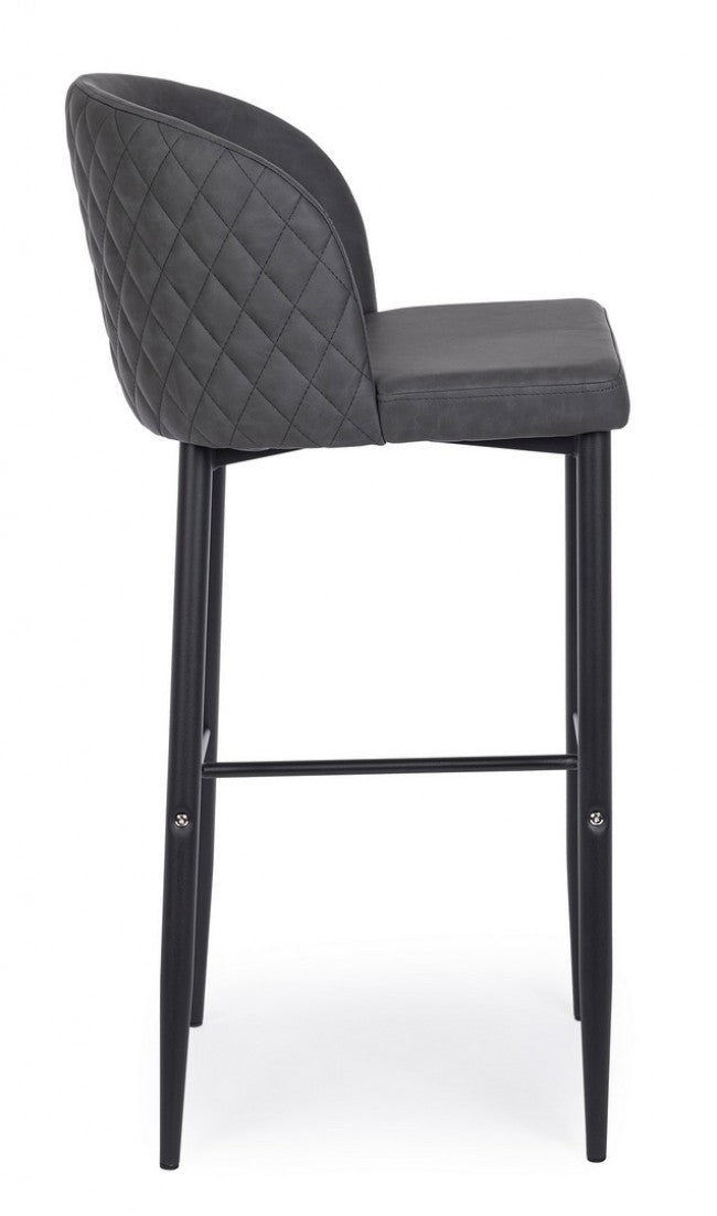 SGABELLO BAR CHRIS PU GRIGIO SCURO