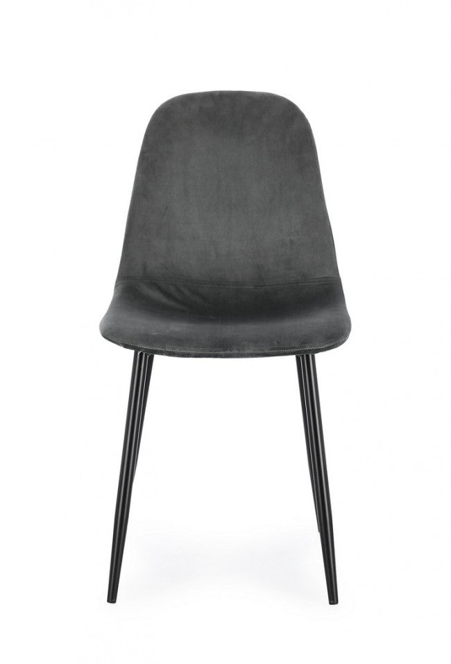 SEDIA IRELIA VELLUTO GRIGIO SCURO