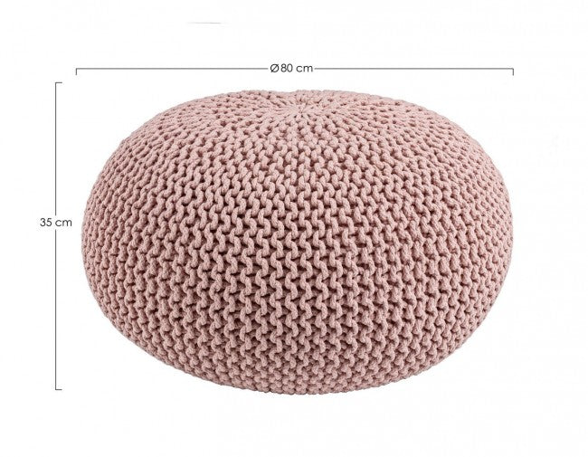 POUF INTRECCIO BLUSH D80